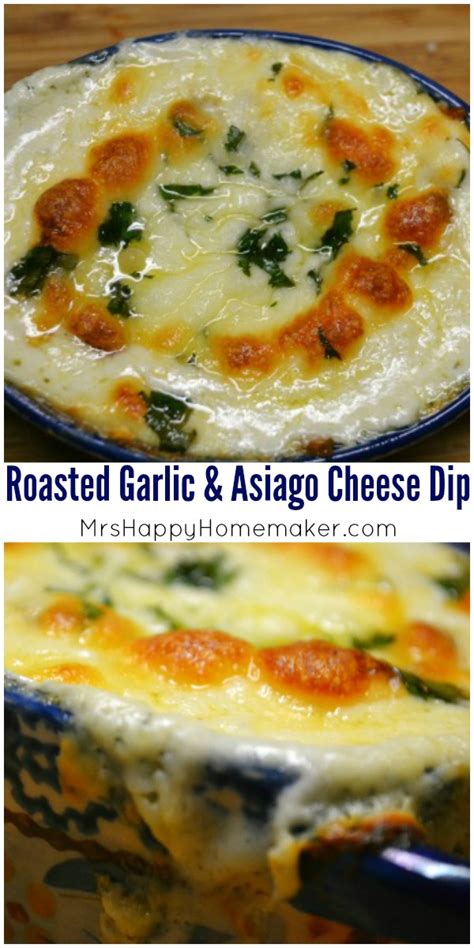 Roasted Garlic And Asiago Cheese Dip Mrs Happy Homemaker