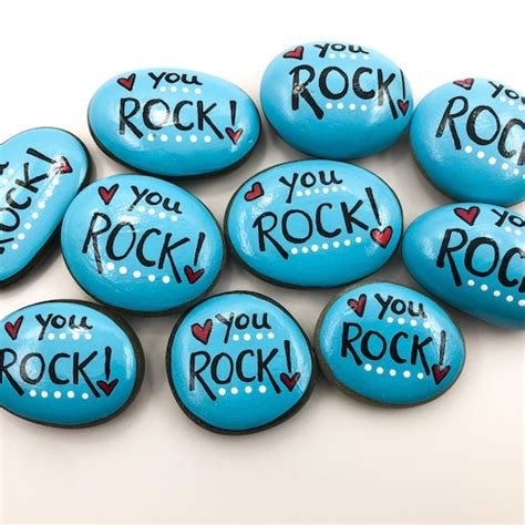 Kindness Stones Set Of 10 Affirmation Pocket Rocks Etsy