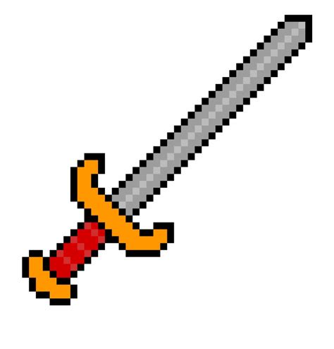 Transparent Minecraft Sword Pixel Art Joshimageskvn