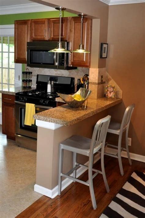 Contemporary Looking Kitchen Counter Breakfast Bar Small Kitchen Bar