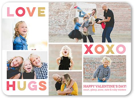 Love And Hugs 5x7 Valentines Cards Shutterfly