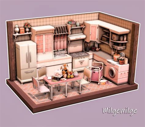 Little Kitchen Dollhouse The Sims 4 In 2021 Sims Sims 4 Doll House