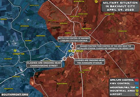 Military Situation In Bakhmut On April 9 2023 Map Update