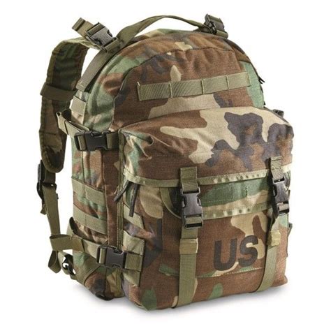 New Us Military Army Molle Ii Woodland Camo 3 Day Assault Pack Backpack