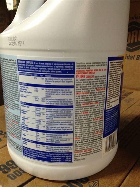Clorox Germicidal Bleach Printable Label