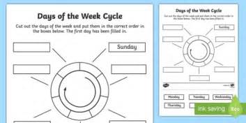 Days Of The Week Circle Cut And Stick Worksheet Worksheet Sexiezpicz