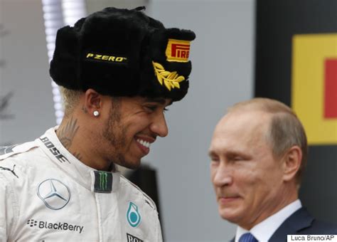 Lewis Hamilton Sprays Vladimir Putin With Champagne At Russian Grand Prix