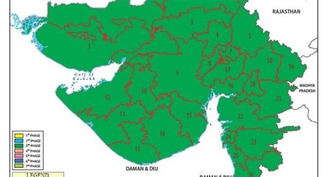 Cartogram of us presidential electoral map. Gujarat Lok Sabha General Election Schedule Map (PC) 2019