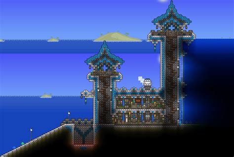 In this weekly series we look at different house designs and ideas to give you. My ocean outpost | Terraria house design, Terraria house ...