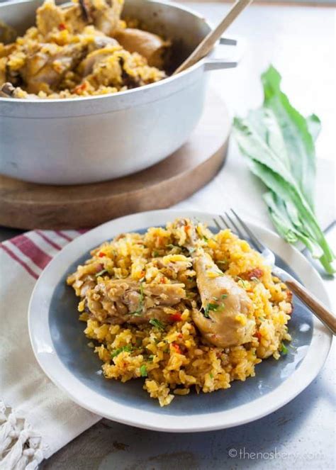 Do not submerge the meat in the liquid. Arroz con Pollo (Chicken and Rice) | The Noshery