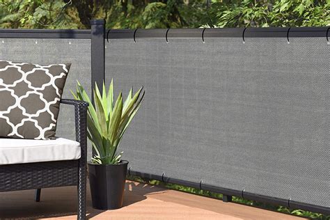 Alion Home Elegant Privacy Screen For Backyard Fence Pool Deck Patio Balcony 3 X 15 Grey
