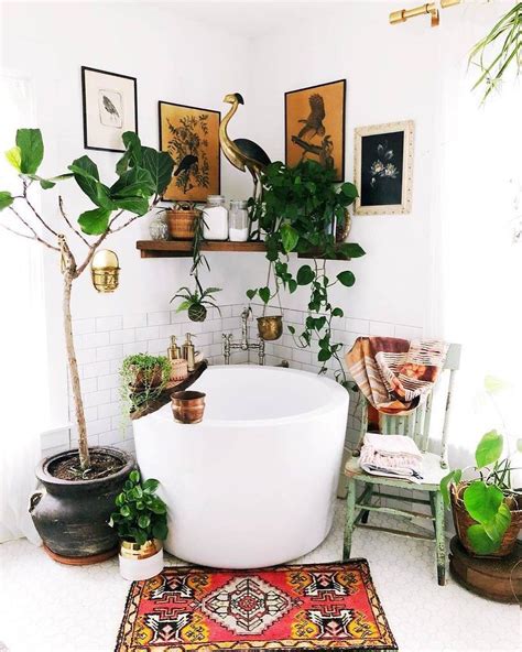 Image May Contain Plant And Indoor Bohemian Bathroom Ideas Modern