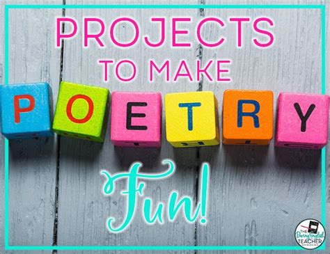 Projects To Make Poetry Fun Fun Poetry Poetry Projects Poetry