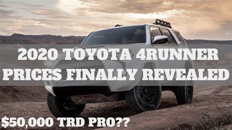Shop toyota 4runner vehicles in hanover, pa for sale at cars.com. 2020 Toyota 4Runner Pricing Revealed - YouTube