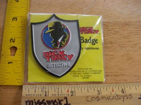 dick tracy disney 3 metal badge detective mip vintage 1990s pin applause ebay