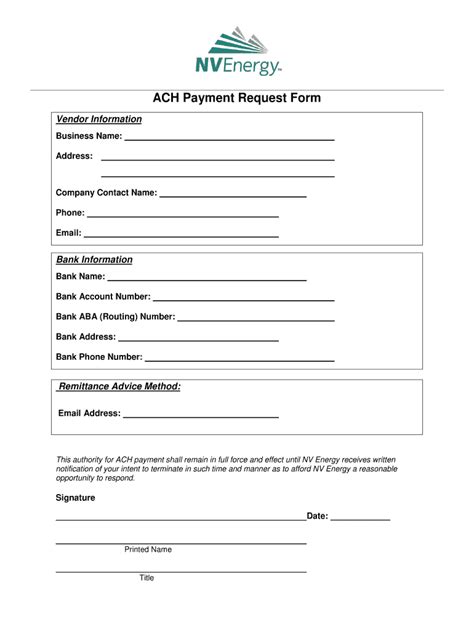 Ach Authorization Form Template Fill Online Printable Fillable Blank