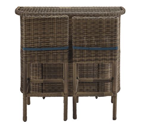 Crosley Bradenton 3 Piece Outdoor Wicker Bar Set