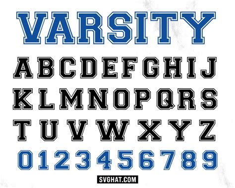 Varsity College Font Svg Files For Cricut Sport Font Svg Varsity