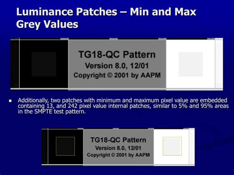 The circles should be complete and round, the lines in the frequency patterns should be clear and defined, and the color gradients should not have any breaks or banding. PPT - Medical Display Testing and Quality Control ...