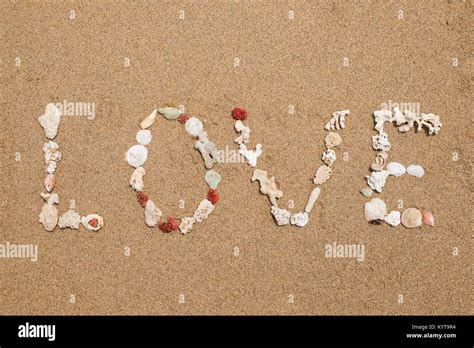 Heart Made Shells On Beach Hi Res Stock Photography And Images Alamy