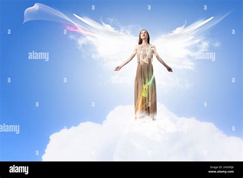 fantasy, angel, enlightenment, fantasies, angels, enlightenments Stock