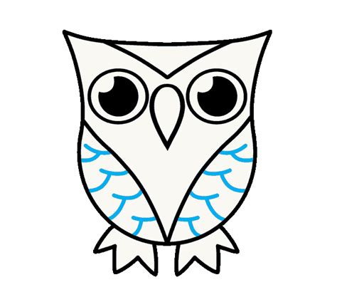 All those repeating rows could certainly be colored in. How to Draw a Cartoon Owl in a Few Easy Steps | Easy ...