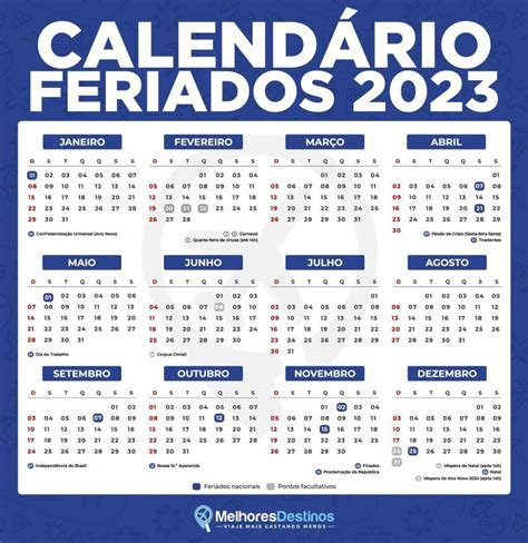 Feriados 2023 Serão 9 Feriados Prolongados No Calendário Para Viajar