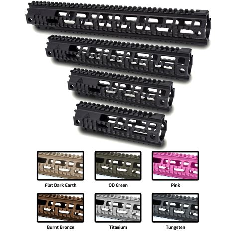 At3 Pro Quad Rails Free Float Ar15 Handguards 4 Lengths Available