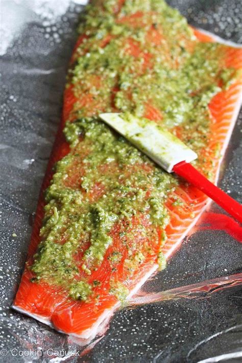 Grilled Pesto Salmon Recipe In Foil Easy Salmon Recipe