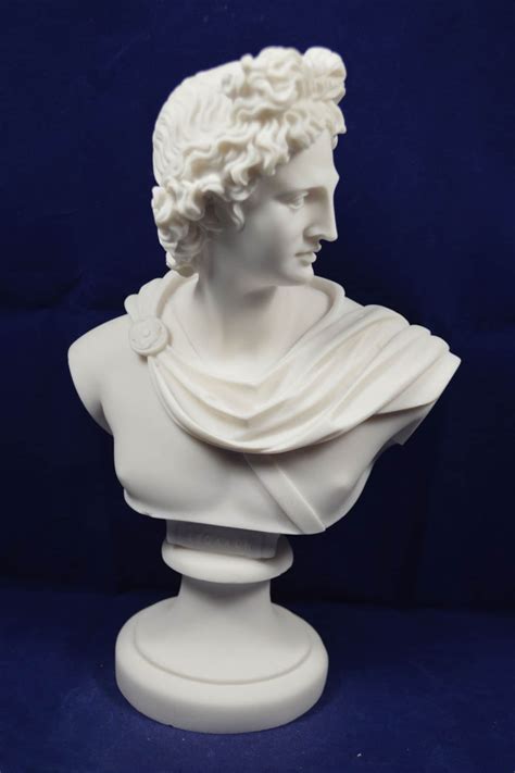 God Apollo Bust Sculpture Ancient Greek God Of Sun And Poetry Etsy