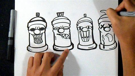 Brayan En Graffitis Chidos Faciles How To Draw Spraycans Designs