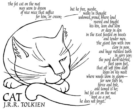 Cat By J R R Tolkien Cat Poems Crazy Cats Cats