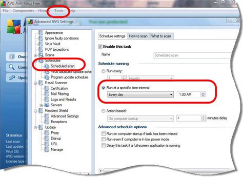 Move your pointer towards avg icon & double hit on it. How to change time of AVG scan schedule | HelpMeRick.com ...