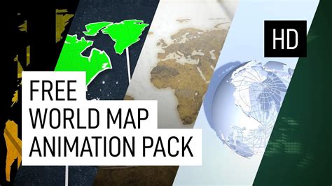 Free World Map Background Loop Animation Pack Youtube