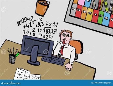 Too Much Work Stock Illustration Image 40856014