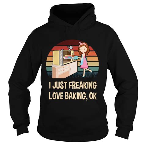 Vintage I Just Freaking Love Baking Baking Lover Tshirt Kingteeshop