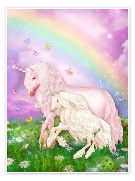 Unicorn Rainbow Magic Print By Dolphins Dreamdesign Posterlounge