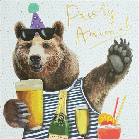 Party Animal Greetings Card Cards Bandm