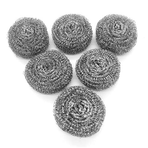 Cod Dvx 6pcs Stainless Steel Wool Sponges Kitchen Scouring Scouring