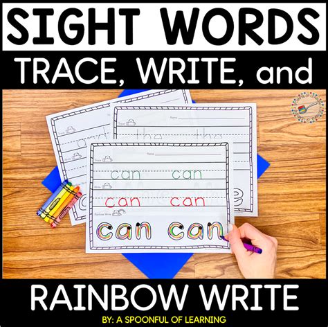 Sight Words Trace Write And Rainbow Write Printables