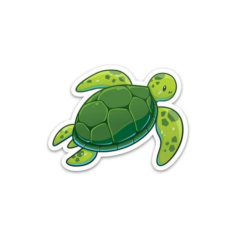 Sea Turtle Sticker Vinyl Sticker Turtle Painting Sea Turtle