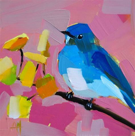Mountain Bluebird In Aspen Original Bird Oil Painting By Etsy Blue