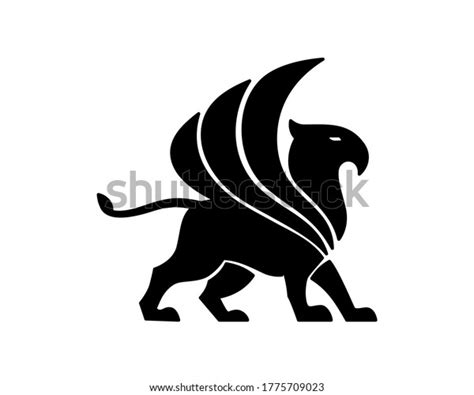 Griffin Logo Template Wing Griffin Icon Stock Vector Royalty Free