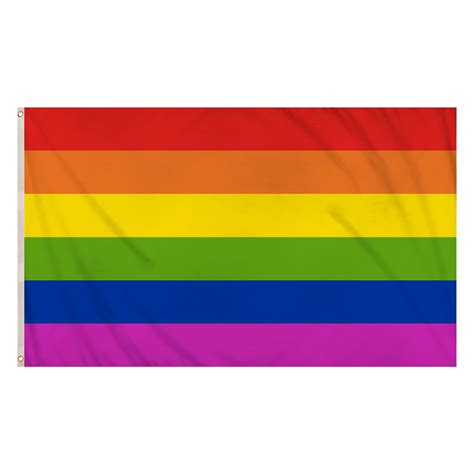 Rainbow Gay Pride Lgbtq Flag 3ft X 2ft Polyester Double Stitched Seam Metal Eyelets