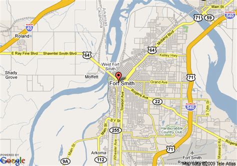 Map Of Holiday Inn Fort Smith City Center Fort Smith