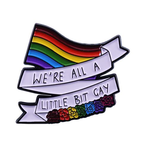 prideoutlet lapel pins we re all a little bit gay lgbtq lapel pin