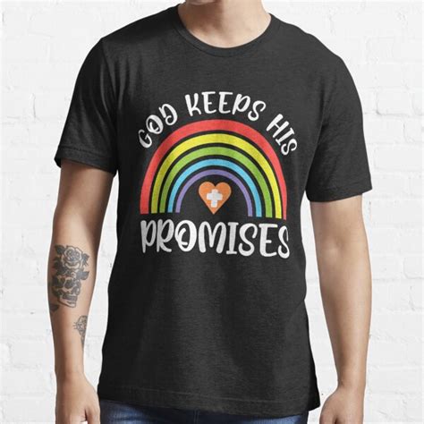 Christian Rainbow God Keeps His Promises Bible Noah T Shirt For Sale