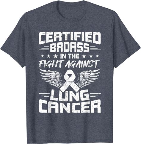 certified badass in the fight against lung cancer t shirt