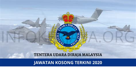Pengambilan tudm (tentera udara diraja malaysia) dibuka dari 18 jun hingga 31 ogos 2021. Jawatan Kosong Tentera Udara Diraja Malaysia • Jawatan ...