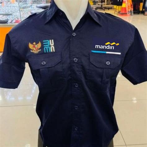 Jual Big Size Kemeja Bank Mandiri Baju Bank Mandiri Seragam Bank